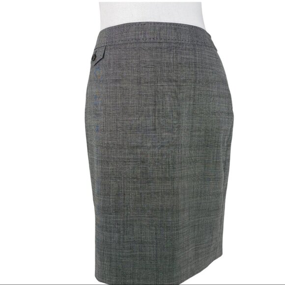 Talbots Women's NWT Black‎ White Quiet Luxury Wool Career Pencil Skirt 4P/W30 - Picture 1 of 7